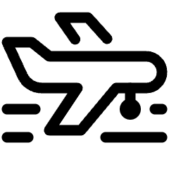 Plane With Wheel Icon from Ultimate Regular Set