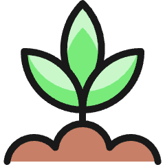 Organic Plant Grow Icon from Ultimate Colors Set