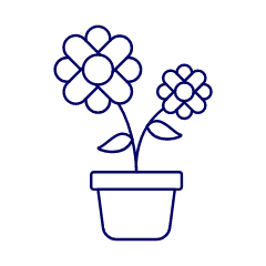 Flower Pot Illustration from UX Line Set