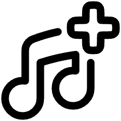 Add To Playlist Icon from Plump Line Set