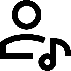 Artist Song Icon from Sharp Line Set