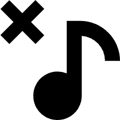 Delete Playlist Icon from Sharp Solid Set