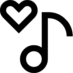 Favorite Heart Playlist Icon from Sharp Line Set