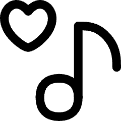 Favorite Heart Playlist Icon from Flex Line Set