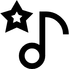 Favorite Star Playlist Icon from Sharp Line Set