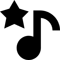 Favorite Star Playlist Icon from Sharp Solid Set