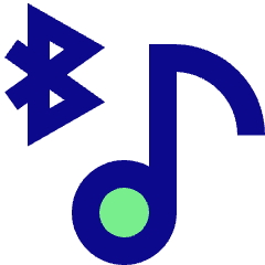 Media Bluetooth On Icon from Sharp Pop Set