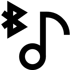 Media Bluetooth On Icon from Sharp Line Set