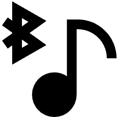 Media Bluetooth On Icon from Sharp Solid Set