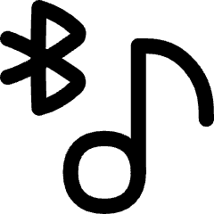 Media Bluetooth On Icon from Flex Line Set