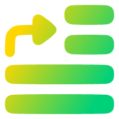 Move To Top Icon from Plump Gradient Set