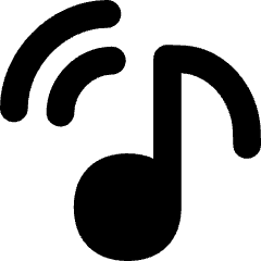 Music Cast Icon from Flex Solid Set