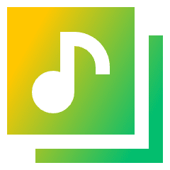 Play List 5 Icon from Sharp Gradient Set