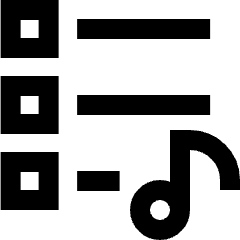 Play List 7 Icon from Sharp Line Set