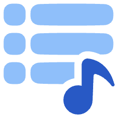 Play List 7 Icon from Plump Flat Set