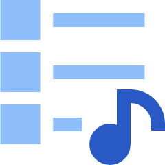 Play List 7 Icon from Sharp Flat Set