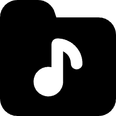 Play List Folder Icon from Micro Solid Set