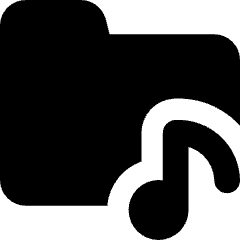 Play List Folder Icon from Core Solid Set