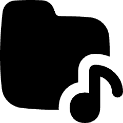 Play List Folder Icon from Flex Solid Set