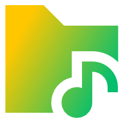 Play List Folder Icon from Sharp Gradient Set