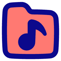 Play List Folder Icon from Plump Pop Set