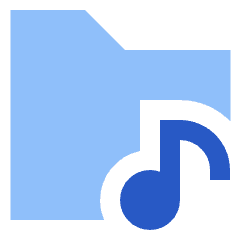 Play List Folder Icon from Sharp Flat Set