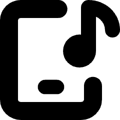 Play List Phone Icon from Micro Solid Set