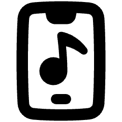 Play List Phone Icon from Plump Solid Set