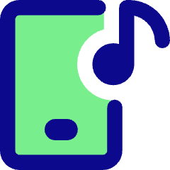 Play List Phone Icon from Core Pop Set