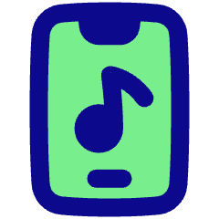 Play List Phone Icon from Plump Pop Set