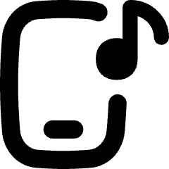 Play List Phone Icon from Flex Solid Set