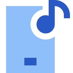 Play List Phone Icon from Sharp Flat Set