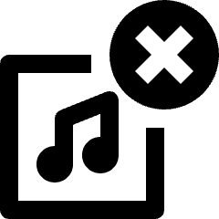 Playlist Cross Remove Icon from Nova Line Set