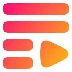 Playlist Icon from Plump Gradient Set