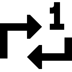 Repeat Single Icon from Sharp Solid Set