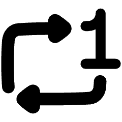 Repeat Single Icon from Plump Solid Set