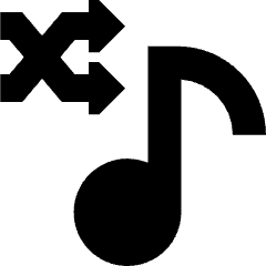 Shuffle Playlist Icon from Sharp Solid Set