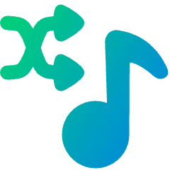 Shuffle Playlist Icon from Plump Gradient Set