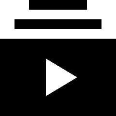 Video Playlist Subscription Icon from Sharp Solid Set