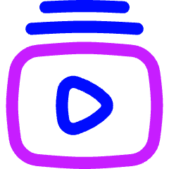 Video Playlist Subscription Icon from Flex Neon Set