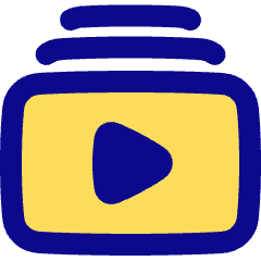 Video Playlist Subscription Icon from Plump Pop Set