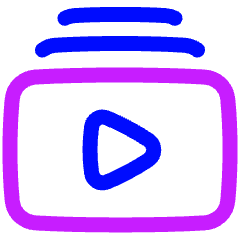 Video Playlist Subscription Icon from Plump Neon Set
