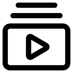 Video Playlist Subscription Icon from Core Line Set