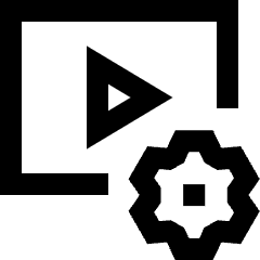 Video Settings Icon from Sharp Line Set