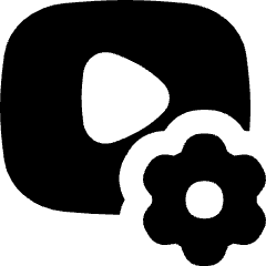 Video Settings Icon from Flex Solid Set
