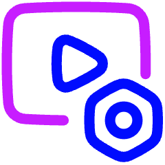 Video Settings Nut Icon from Plump Neon Set