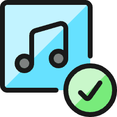 Playlist Check Icon from Ultimate Colors Set