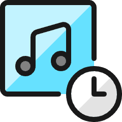 Playlist Clock Icon from Ultimate Colors Set