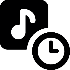 Playlist Clock Icon from Ultimate Bold Set