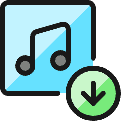 Playlist Download Icon from Ultimate Colors Set